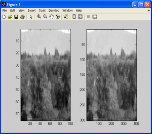 Upsampling by cloning rows and columns